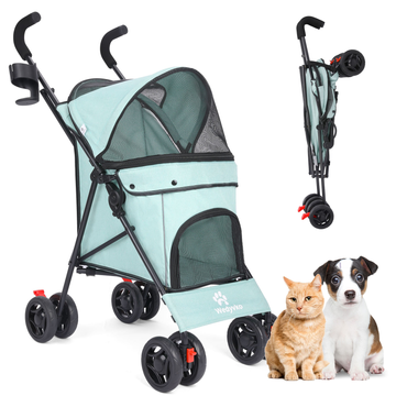 3 in 1 Dog Stroller with Detachable Carrier&Car Seat Combo Best Lightweight Folding Portable All Terrain Pet Travel System Puppy Cat Stroller for up to 30lbs AnimalP07