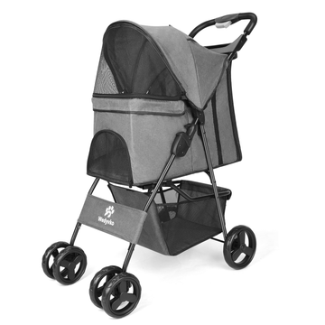 3 in 1 Dog Stroller with Detachable Carrier&Car Seat Combo Best Lightweight Folding Portable All Terrain Pet Travel System Puppy Cat Stroller for up to 30lbs Animal P02