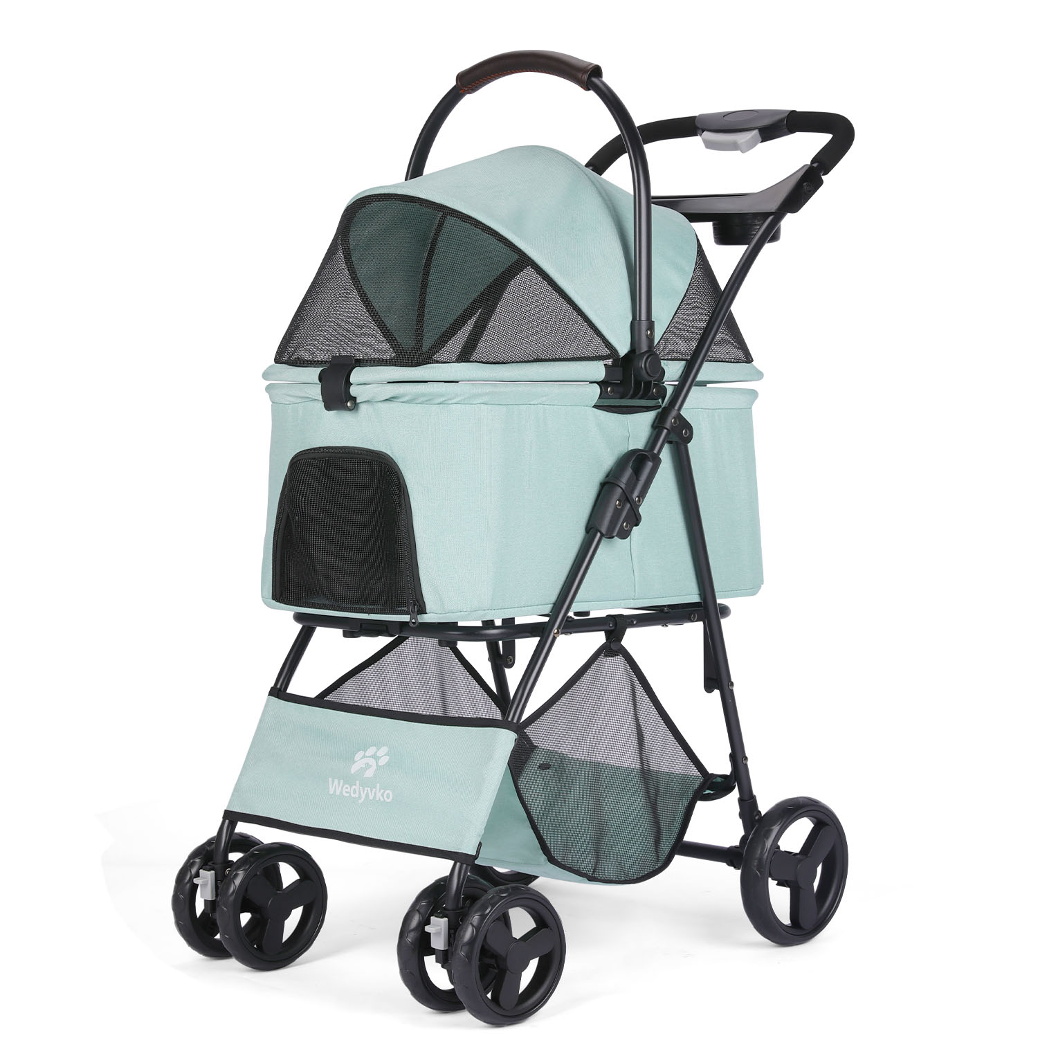 3 in 1 Dog Stroller with Detachable Carrier&Car Seat Combo Best Lightweight Folding Portable All Terrain Pet Travel System Puppy Cat Stroller for up to 30lbs Animal P02C